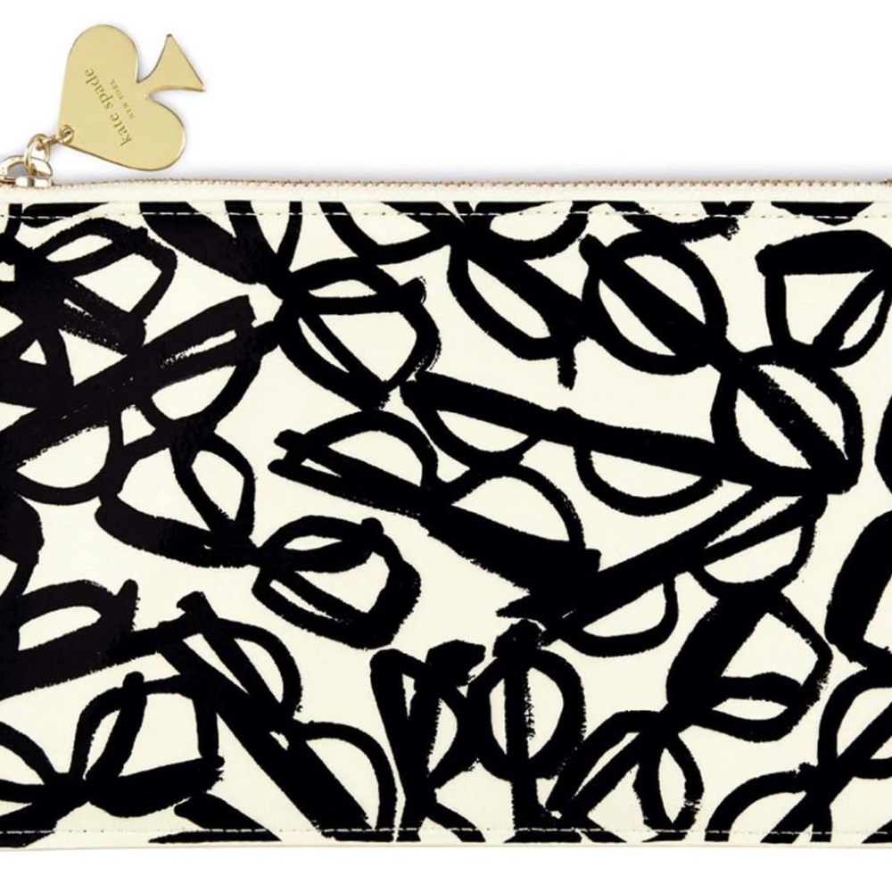 Kate Spade New York White/Black Pencil Case